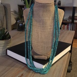 Genuine Turquoise & Sterling Silver Necklace